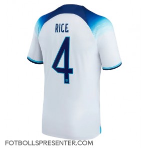England Declan Rice #4 Hemma Matchtröja VM 2022 Kortärmad